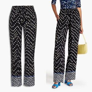 Diane Von Furstenberg Denise Pants Herringbone Daisy Dot